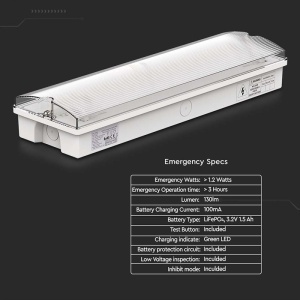 LAMPA IESIRE DE URGENTA 3W 1.5AH 6400K - Img 12