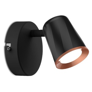 LAMPA LED MONTAJ PERETE 6W 4000K ALB NEUTRU - NEGRU - Img 2