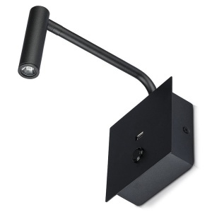 LAMPA LED PERETE 3W 3000K - NEGRU - Img 5