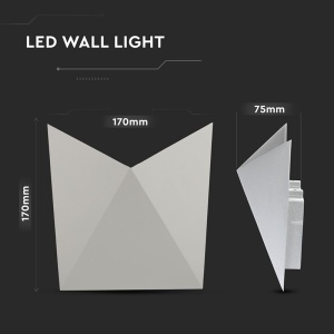 LAMPA PERETE LED 5W IP65 3000K - GRI - Img 6