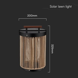 LAMPA SOLARA 2.4W 3000K IP65 - NEGRU/MARO - Img 4
