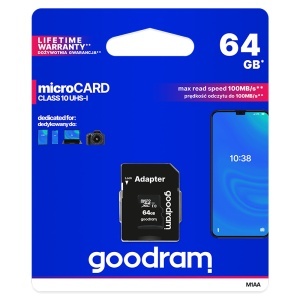 MICROSD CARD 64GB GOODRAM CLASA 10 UHS-I CU ADAPTOR - Img 2