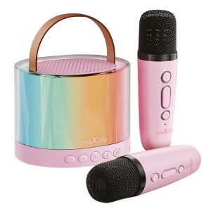 MINI BOXA KARAOKE CU MICROFON WIRELESS - ROZ - Img 2