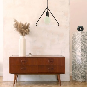 PENDUL TAVAN MAX E27 60W IP20 MODEL GEOMETRIC - NEGRU MAT - Img 6