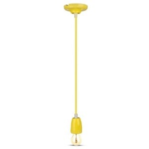 PENDUL TAVAN PORTELAN SOCLU E27 - GALBEN - Img 3