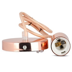 PENDUL TAVAN SOCLU E27 METAL GOLD ROSE - Img 4