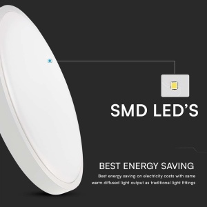 PLAFONIERA LED 36W IP44 4000K ALB NEUTRU - ALB - Img 6