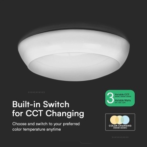 PLAFONIERA LED 8W/16W/20W 3IN1 + SENZOR + EMERGENTA IP65 - ALB - Img 15