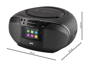 Radio cu CD JVC RD-E664B-DAB, 2x2.5W RMS, Bluetooth, USB, afisaj LCD, ceas, telecomanda, negru - Img 4