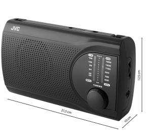Radio JVC RA-E321B, tuner analogic FM/AM, mufa jack 3.5 mm pentru casti, negru - Img 10