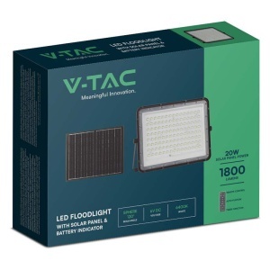 REFLECTOR CU INCARCARE SOLARA 20W 1800LM 6400K - NEGRU - Img 9