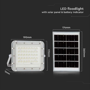 REFLECTOR CU INCARCARE SOLARA 6W 400LM 6400K - ALB - Img 10
