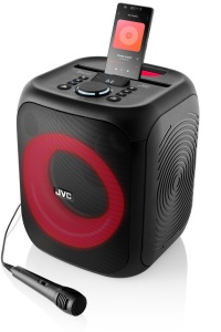 RESIGILAT - Boxa portabila JVC XS-EP314B, 60W, LED, Bluetooth, Karaoke, AUX, intrare USB, TWS, Microfon, Negru