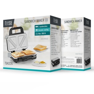 SANDWICH MAKER CERAMIC XXL 900W TEESA - Img 8