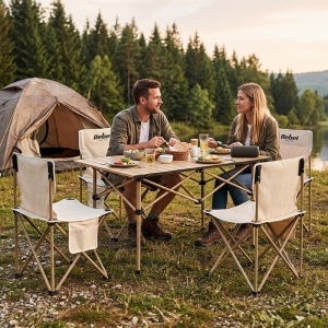 SET CAMPING MASA+4 SCAUNE METALICE PLIABIL REBEL ACTIVE - Img 10