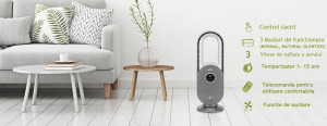 Ventilator modern fara elice ETA Trinity 3607, 45 W, 3 viteze, timer, telecomanda - Img 8