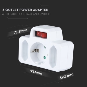 ADAPTOR 3 PRIZE CU INTRERUPATOR 2X2.5A SI 1X16A MAX 3680W - Img 9