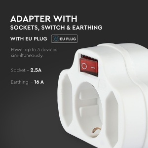 ADAPTOR 3 PRIZE CU INTRERUPATOR 3X16A MAX 3500W - Img 8