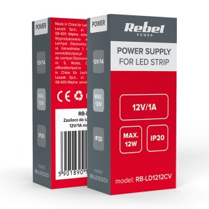 ALIMENTATOR BANDA LED IP20 12V 1A 12W REBEL - Img 3