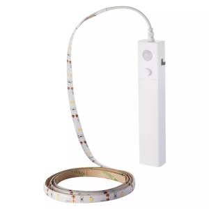 BANDA LED 2835 2.4W 1M 2700K SENZOR MISCARE ALIMENTARE BATERII 4XAAA - Img 2