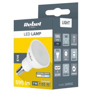BEC LED 7W E14 4000K 230V REBEL - Img 3