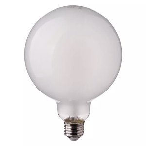 BEC LED G125 E27 7W CU FILAMENT 6400K ALB RECE STICLA MATA - Img 2