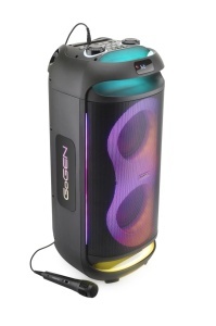 Boxa portabila GoGEN PARTEE BPS 696, 70 W, Bluetooth, Karaoke cu microfon, FM, USB, AUX, LED, TWS, Negru - Img 4