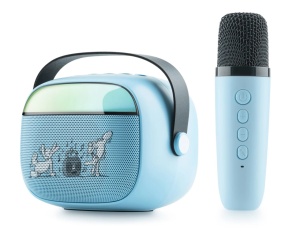Boxa portabila pentru copii GoGEN BOB si BOBEK PARTY, 3.2 W, USB, Micro SD, microfon fara fir, 3.7V/1200mAh, albastru - Img 8