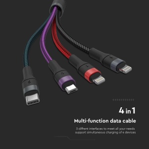CABLU 4IN1 TIP C - MICROUSB - USB - LIGHTNING 1.2M - Img 4