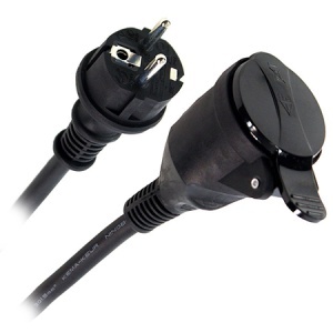 CABLU EXTENSIE(CUPLA) 10M (3GX1.5MM) IP44 - NEGRU
