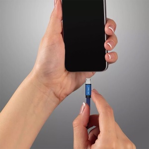 CABLU MICRO USB 1M RUBY EDITON - ALBASTRU - Img 4