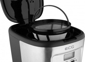 Cafetiera ECG KP 2125 Supreme, 900 W, 1.5 L, 12 cesti, LCD, bol din sticla