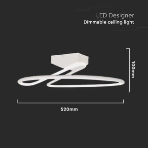 CANDELABRU LED 43W 4000K 52X22CM - ALB - Img 3