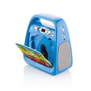 CD player cu Bluetooth si functie karaoke GoGEN DECKO, USB, MP3, Microfon, Albastru - Img 4
