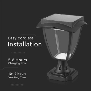 CORP ILUMINAT LED SOLAR 2W 3000K + 6000K IP65 - Img 5