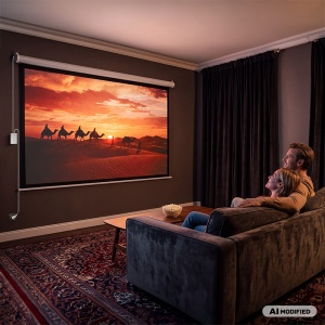 ECRAN DE PROIECTIE DE TAVAN 100 INCH CABLETECH - Img 11