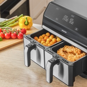 FRITEUZA DUBLA AIRFRYER 2X4 L 1700W VITAFRYER SENCOR - Img 3