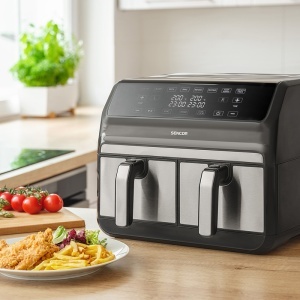 FRITEUZA DUBLA AIRFRYER 2X4 L 1700W VITAFRYER SENCOR - Img 13