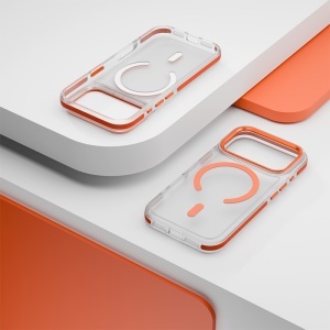 HUSA PROTECTIE MAG CASE IPHONE 17 PRO MAX - TRANSPARENT/PORTOCALIU - Img 8