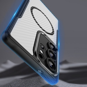HUSA TELEFON CARBON MAG SAFE PENTRU SAMSUNG S24 ULTRA - NEGRU - Img 5