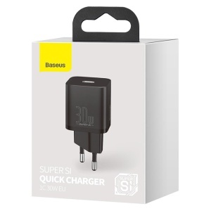 INCARCATOR RETEA 1XUSB-C SUPER FAST CHARGE PD 30W BASEUS - NEGRU - Img 8
