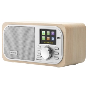 Internet radio GoGEN IR 237 BTDAB, 4 W, DAB+/FM, Bluetooth, USB, LCD color, ceas cu alarma, argintiu/maro - Img 1