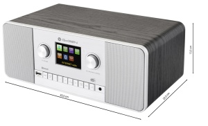 Internet radio GoGEN IR 257 BTDAB, 2x5W, DAB+/FM, LCD, Bluetooth, telecomanda, negru/argintiu - Img 7