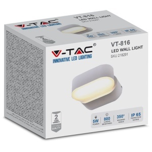 LAMPA LED 5W IP65 4000K ALB NEUTRU - GRI - Img 6