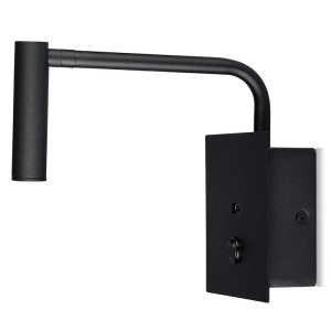 LAMPA LED PERETE 3W 3000K - NEGRU - Img 2
