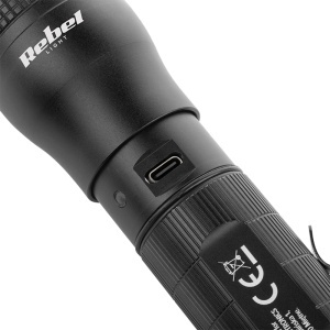 LANTERNA ALUMINIU 10W CU ACUMULATOR 2200MAH REBEL - Img 4
