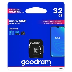 MICROSD CARD 32GB GOODRAM CLASA 10 UHS-I CU ADAPTOR - Img 2