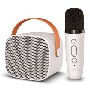 MINI BOXA KARAOKE CU MICROFON WIRELESS - ALB - Img 2