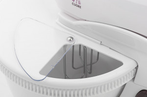 Mixer de mana cu bol rotativ ETA Cuore 2089, 350 W, 3.6 L, 4 viteze, functie Turbo, alb
