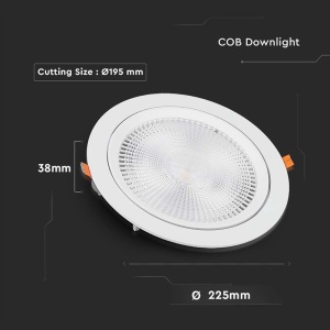 PANOU LED UNGHI REGLABIL 30W 6400K ALB RECE - Img 8
